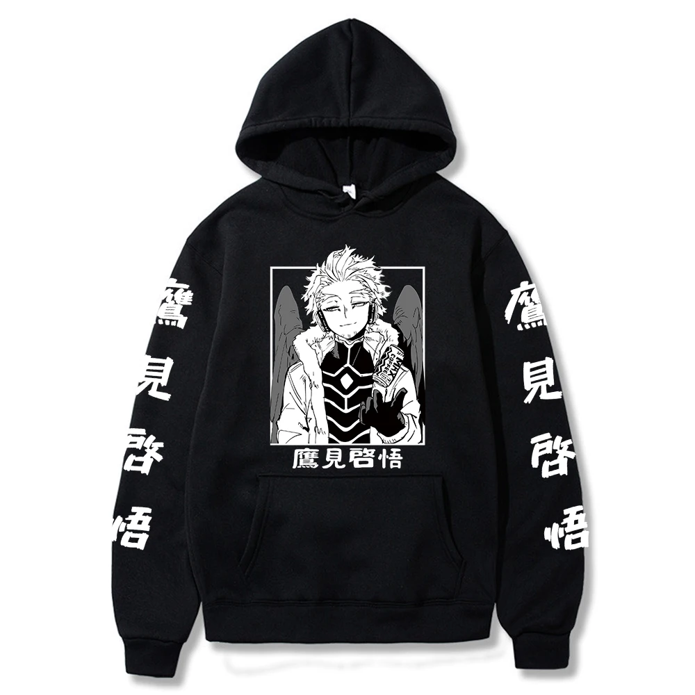 

My Hero Academia Men Hoodies Japanese Anime Hip Hop Hawks Cosplay costume Hoodie Streetwear Long-sleeved Boy Sweatshirts