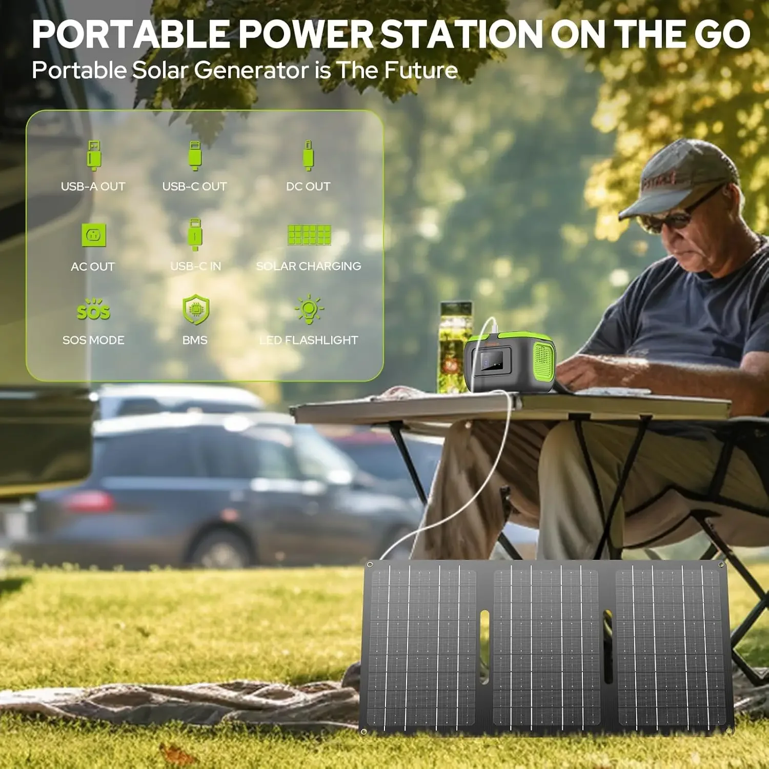 Portable Power Station Portable Generator  Portable Power Pack with AC Outlet External Lithium Battery Pack with USB C Input 2