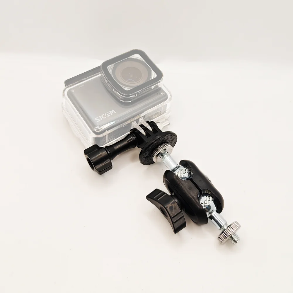 Universal Magic Arm Mount with Dual Ball Heads 1/4" Screws for GoPro insta360 OSMO Camera Monitor LED Light Microphone Tripod