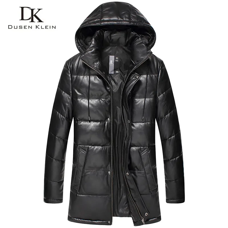 

Klein Dusen New 2024 Men Genuine Leather Down Jackets Winter Outerwear Sheepskin Coat 15D117