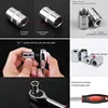 12pcs 1/2 Inch Socket Wrench Set Metric Impact Sockets Ratchet Spanner Complete Tool Kit Professional Garage Repair Tool 4