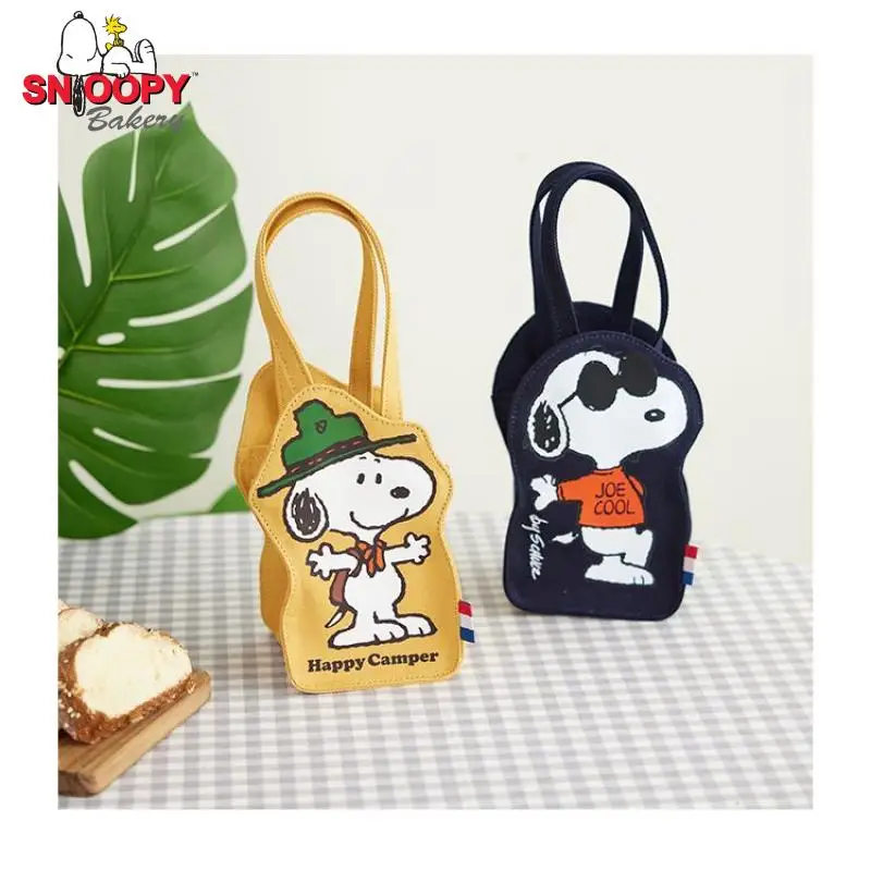 

Новая Холщовая Сумка Miniso Snoopy, Женская 3D Сумка, японская кавайная сумка для напитков, Студенческая мультяшная сумка, подарок на день рождения