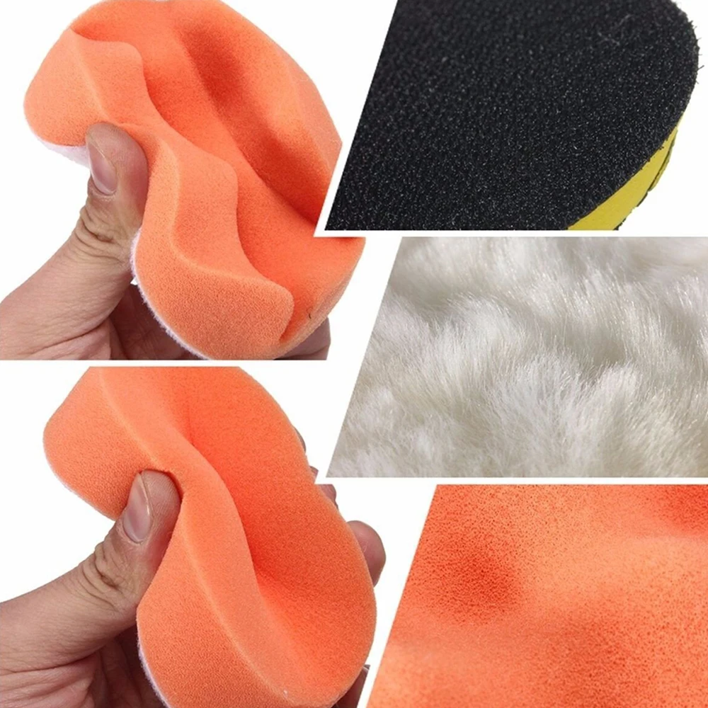 3 Inch Sponge Polisher Waxing Pads ing Cleaning Set for Polish er Drill Wheel Car Polishing Removes Scratches Kit