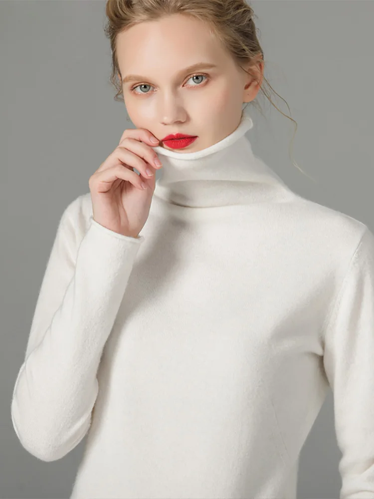 Turtleneck Women Sweaters 2025 Autumn Winter Sweater Knitted Pullover Long Sleeve Woman Sweaters Tops Soft Jumper Pull Femme 4