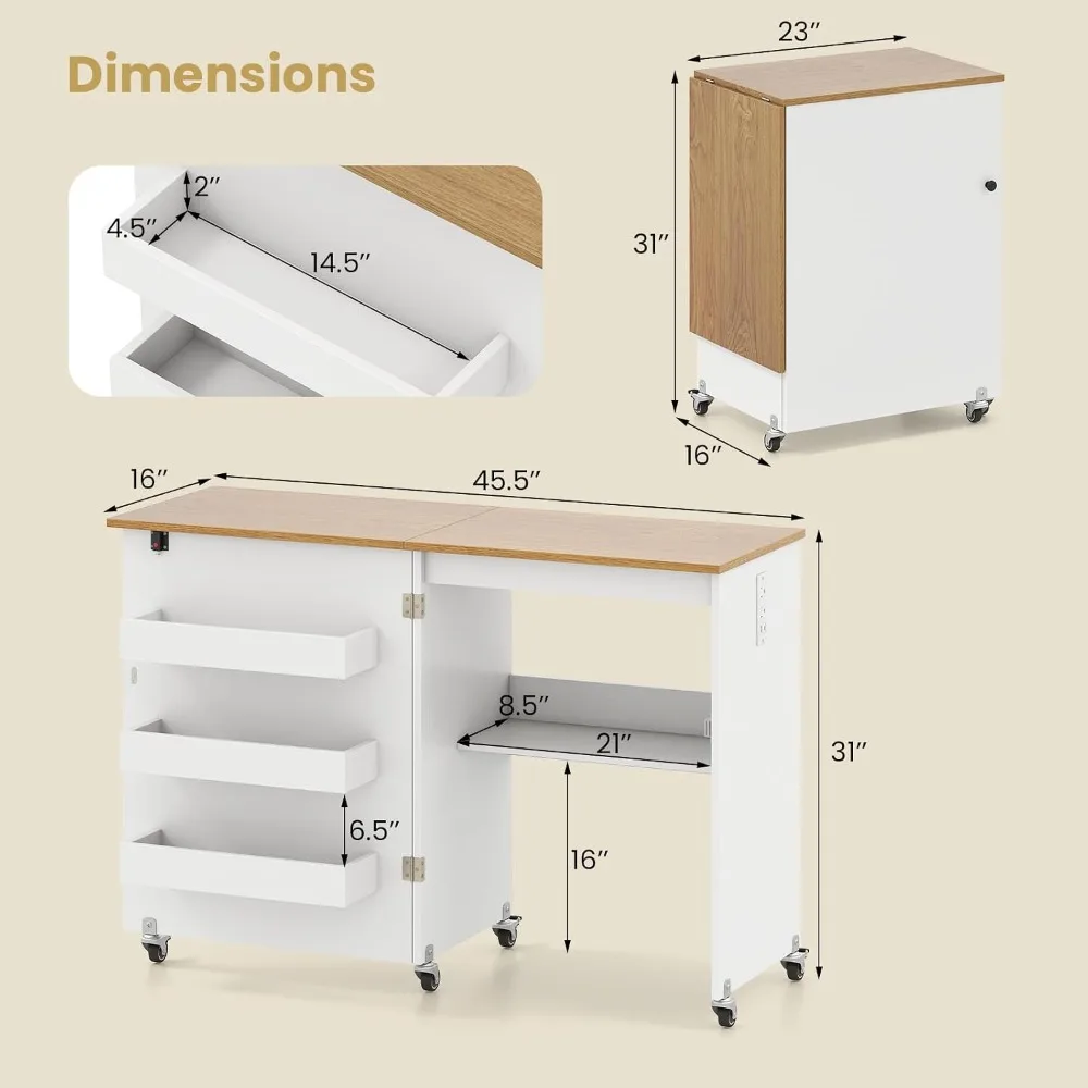 Folding Sewing Craft Table 3
