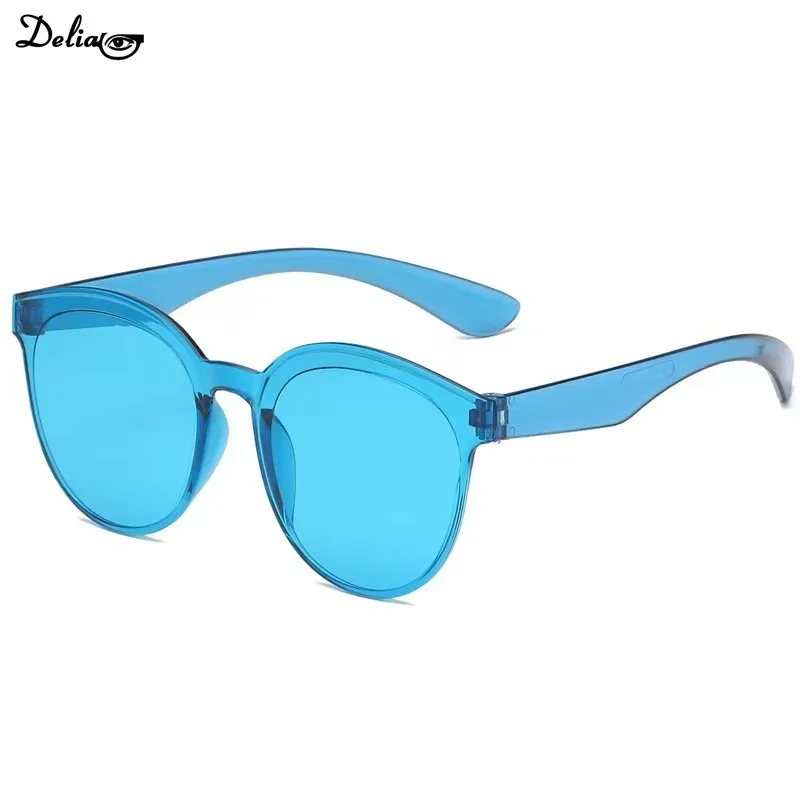 Candy Color Transparent Sunglasses UV400 Oval Frameless Sun Glasses Eyewear fashion sunglasses