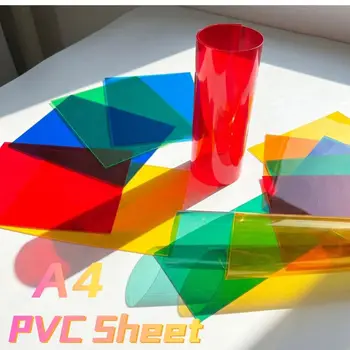 Foglio di Plastica Trasparente Fai-da-Te, Pellicola Colorata in Acetato PVC, Filtro Luce per Fotografia, Pellicola Gel Colorata 0,3mm