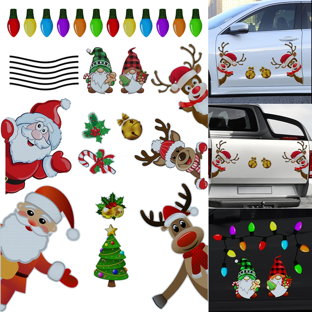 Car Decorative Stickers Christmas Decals Refrigerator
