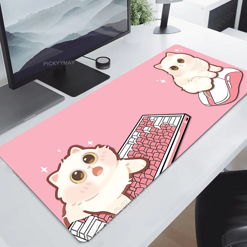 thumbnail image 1 of Alfombrillas de ratón grandes para juegos, alfombrilla bonita para ratón, alfombrilla para ratón de ordenador, alfombrilla de ratón de 90x40cm, almohadillas de escritorio de gato para teclado de PC, a, 1 of 5