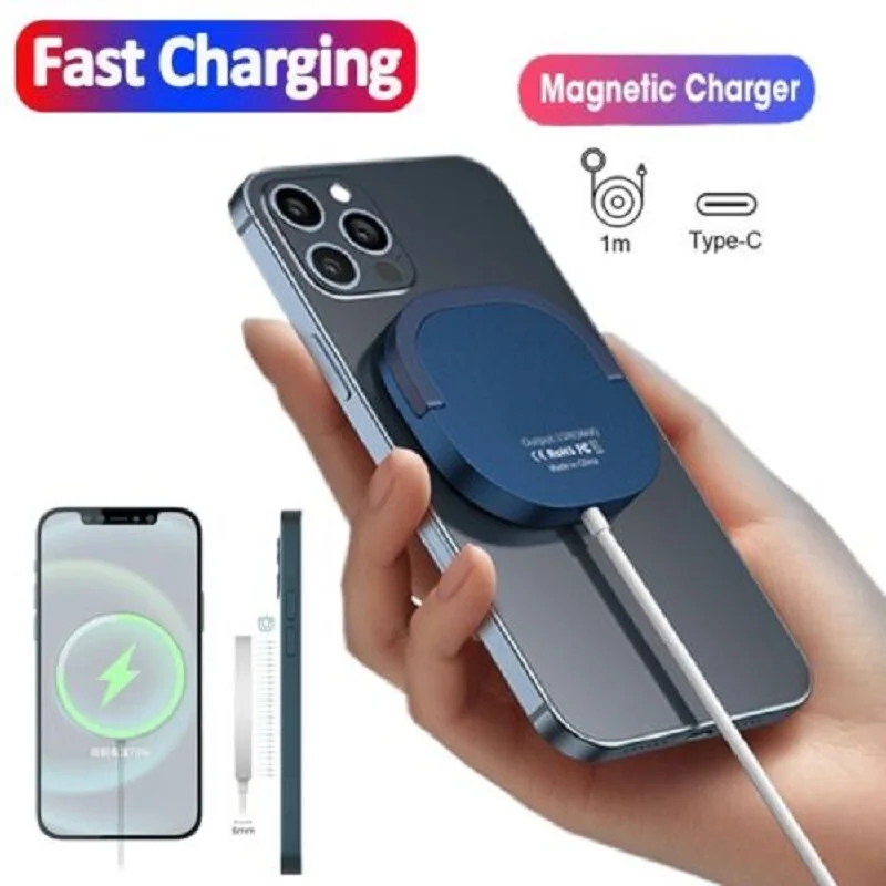 

15W Magnetic Wireless Charger For MagSafe iPhone 12 13 14 15 Max Fast Charging Pad Mini Charging Stand