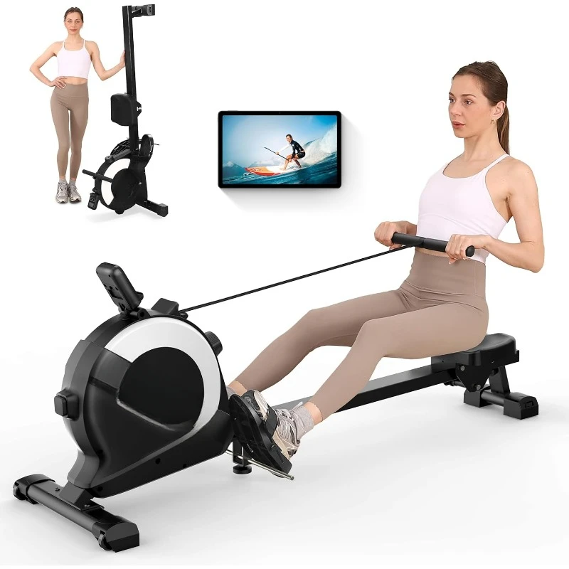Rowing Machines for Home,Magnetic Rowing Machine with 77lbs High Resistance Machine
