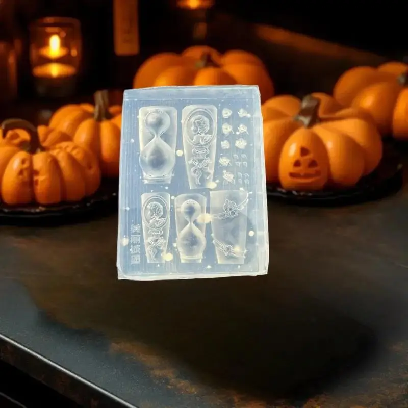 3D 뱀 실리콘 몰드 네일 아트 장식 DIY 장미 꽃 디자인 투명 네일 템플릿 매니큐어 디자인 도구 쥬얼리 공예