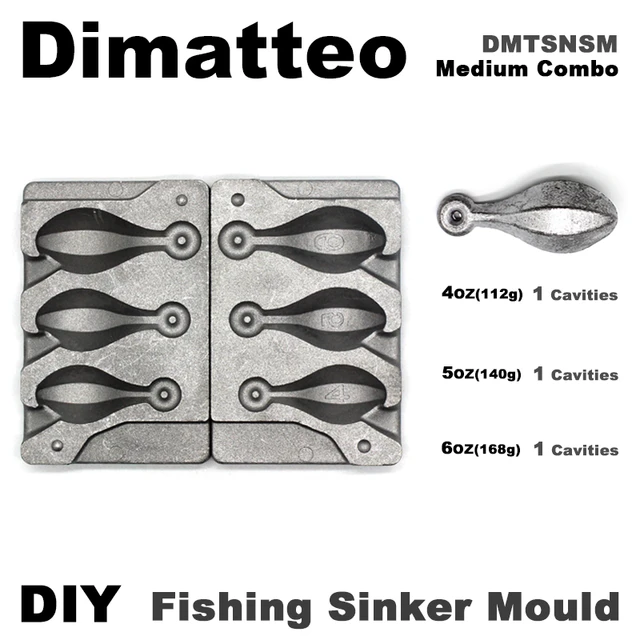 Dimatteo DIY Fishing Snapper Sinker Mould DMTSNSM/Medium Combo