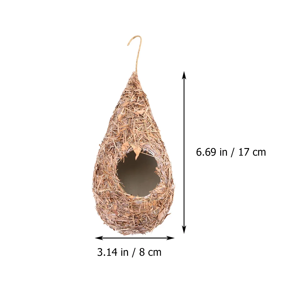 Bird nest 3pcs Bird Nest Natural Roosting Birdcage Hut Grass Hanging Bird Houses Finch Wild Shelter Garden Decor For