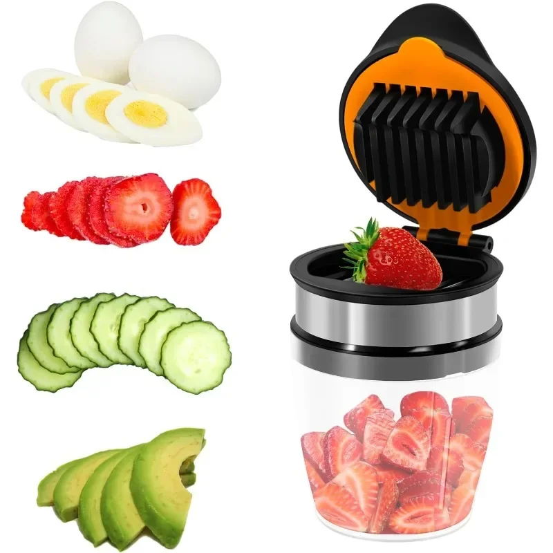 Multifunctional Slicer Strawberry Slicer Egg/Banana/Grape/Mushroom/ Stainless Steel Vegetable Cup Kitchen Gadgets