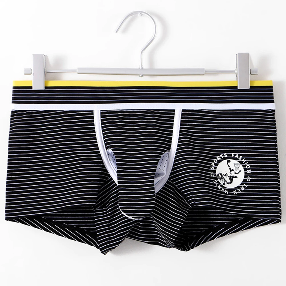 

Men Sexy Elephant Nose Dick Sheath Underpants Temptation Underwear Striped Comfortable Breathable Moisture Shorts Erotic Panties