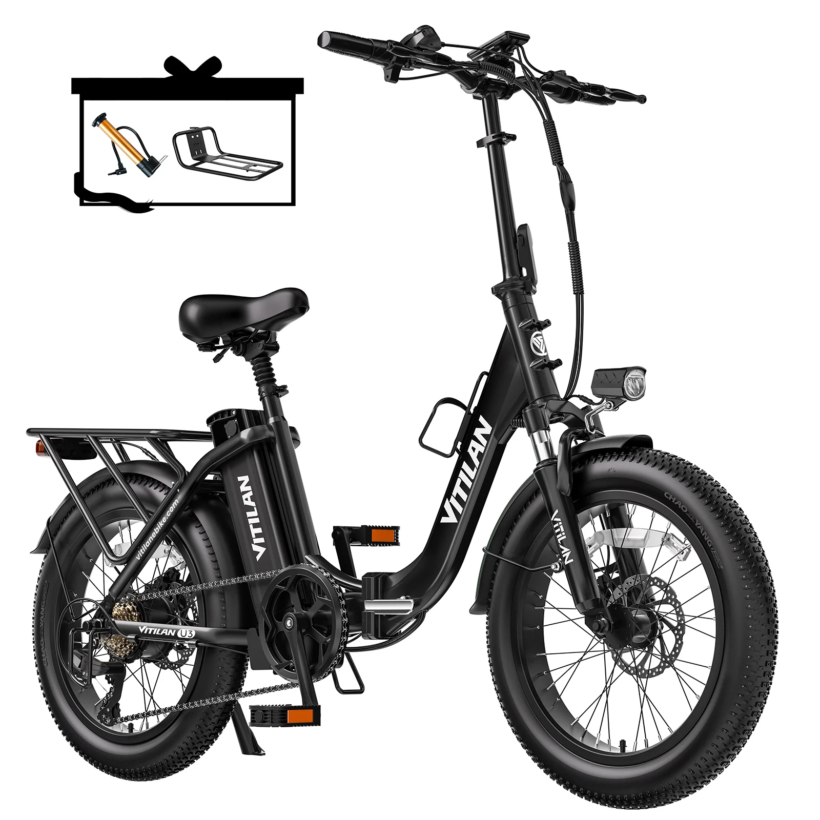 VITILAN U3 Foldable Electric Bicycle 750W Motor 48V 13AH Battery 20-inch Adult City Electric Bicycle