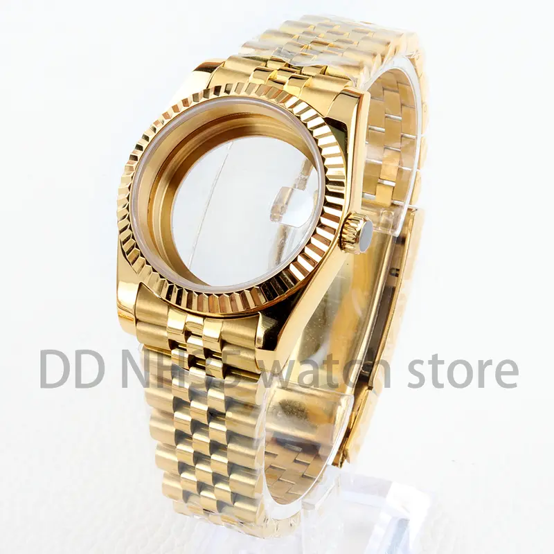 36mm/39mm NH35 Watch Case Sapphire Glass 20mm Solid 316L Stainless Steel Bracelet for Datejust NH35 NH36 Movement 28.5mm Dial - Image 4