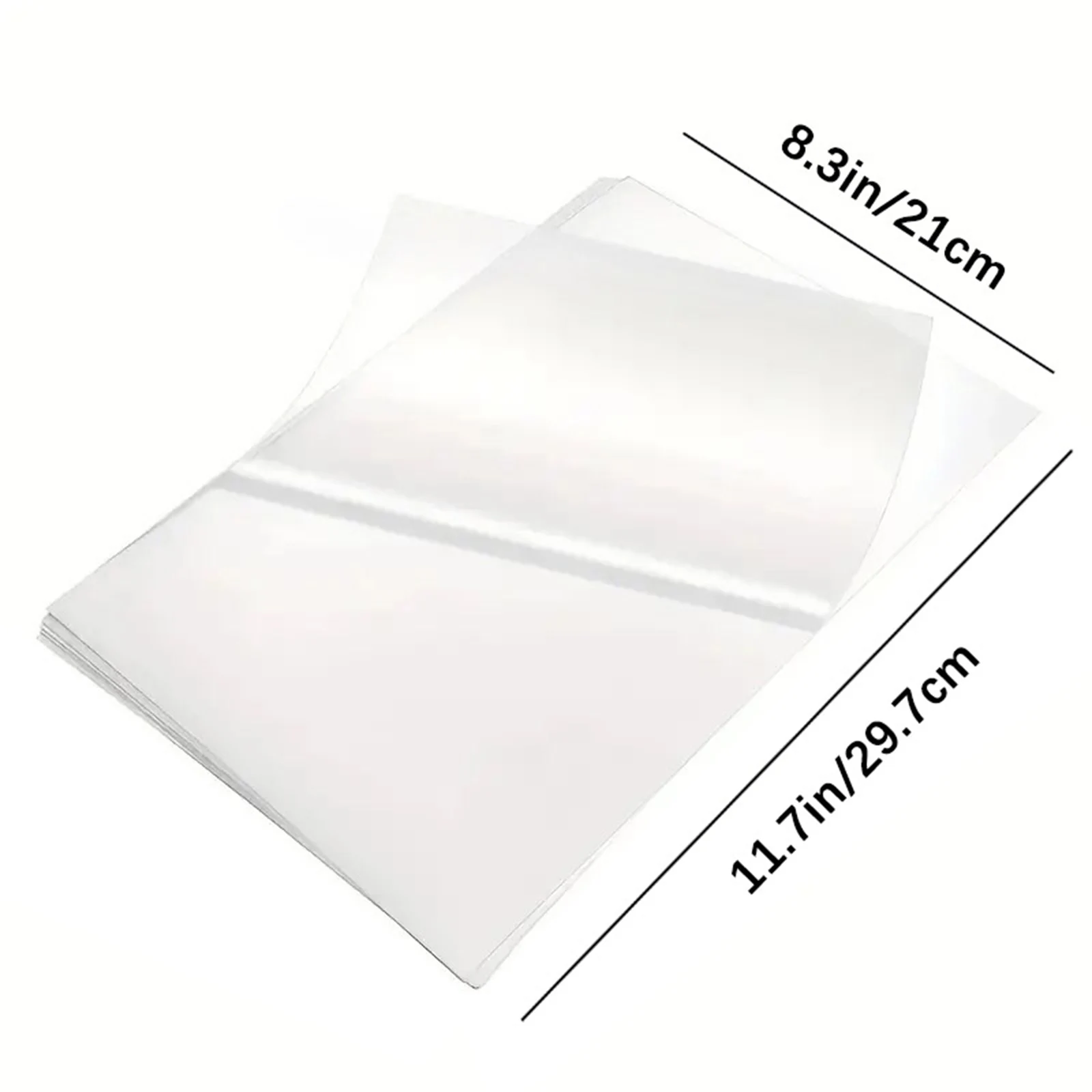 A4 Matte Clear Holographic Sticker Paper – 20 Self-Adhesive Vinyl Sheets