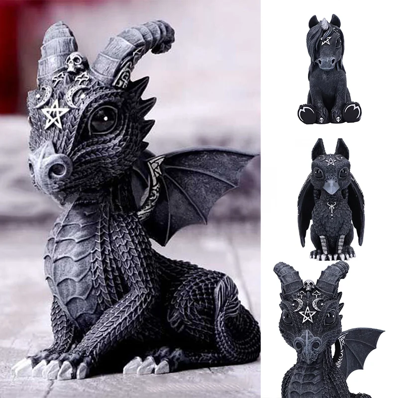 

Cthulhu Resin Fantasy Creature Griffin Unicorn Crafts Lucifly Occult Dragon Statue Cute Magic Animal Decor Sculpture Home Gift