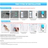 Automatic Mouthwash Dispenser With 2pcs Magnetic Cups For Household Oral Health Bathroom Wall Mounted 700ml 14.8x4.25x2.7inch 3