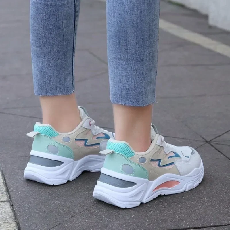 Height Increasing Chunky Sneakers Women Platform Shoes New Fashion Breathable Mesh Sport Women's Sneaker Casual Sneakers