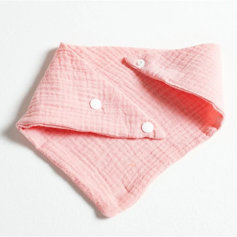 5Pcs Feeding Drool Bibs Cotton Accessories Newborn Solid Color Button Soft Towel Baby Bibs Baby & Maternity