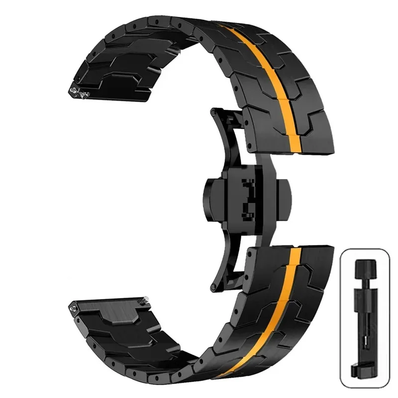 22mm Luxury Stainless Steel Watchband Bracelet