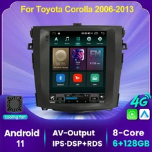 Autoradio type Tesla, Navigation GPS, Wifi, lecteur multimédia vidéo, pour voiture Toyota Corolla 10, E140, E150 (2006 – 2013)