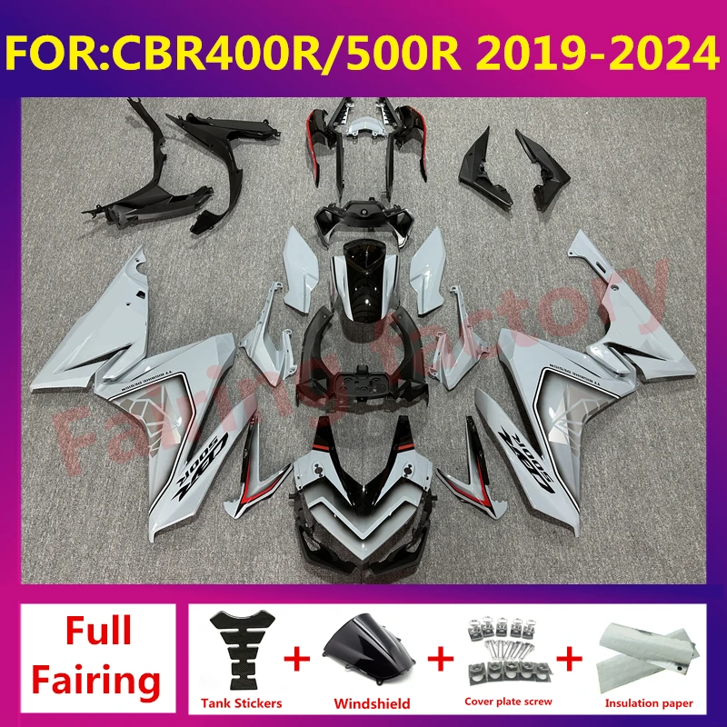 

For CBR400R CBR500R CBR 500R CBR500 CBR400 2019 2020 2021 2022 2023 2024 full Fairing Kit fit body fairings zxmt Set grey black