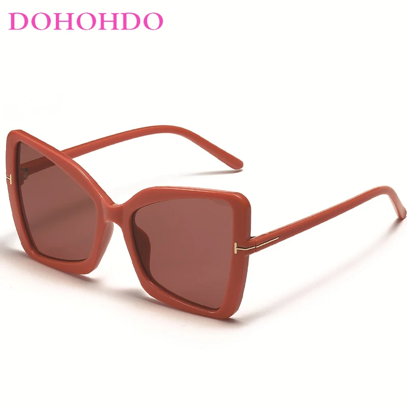 

DOHOHDO Large Frame Retro Men's Sunglasses Women's Fashion Oversized Butterfly Shaped Sun Glasses Uv400 Oculos De Sol Feminino