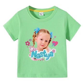 Bambini belli come Nastya Show Vestiti Bambini Divertenti T-shirt Neonate Fresco Estate T-shirt Bambini Top Vestiti per ragazze 3-10 anni 1