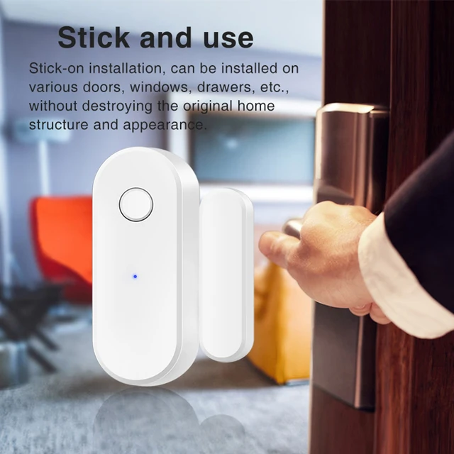 Tuya Zigbee Door Sensor Smart Home Security Window Detector Automatic Sliding Door Magnetic Contact Sensor Support Alexa Google 2