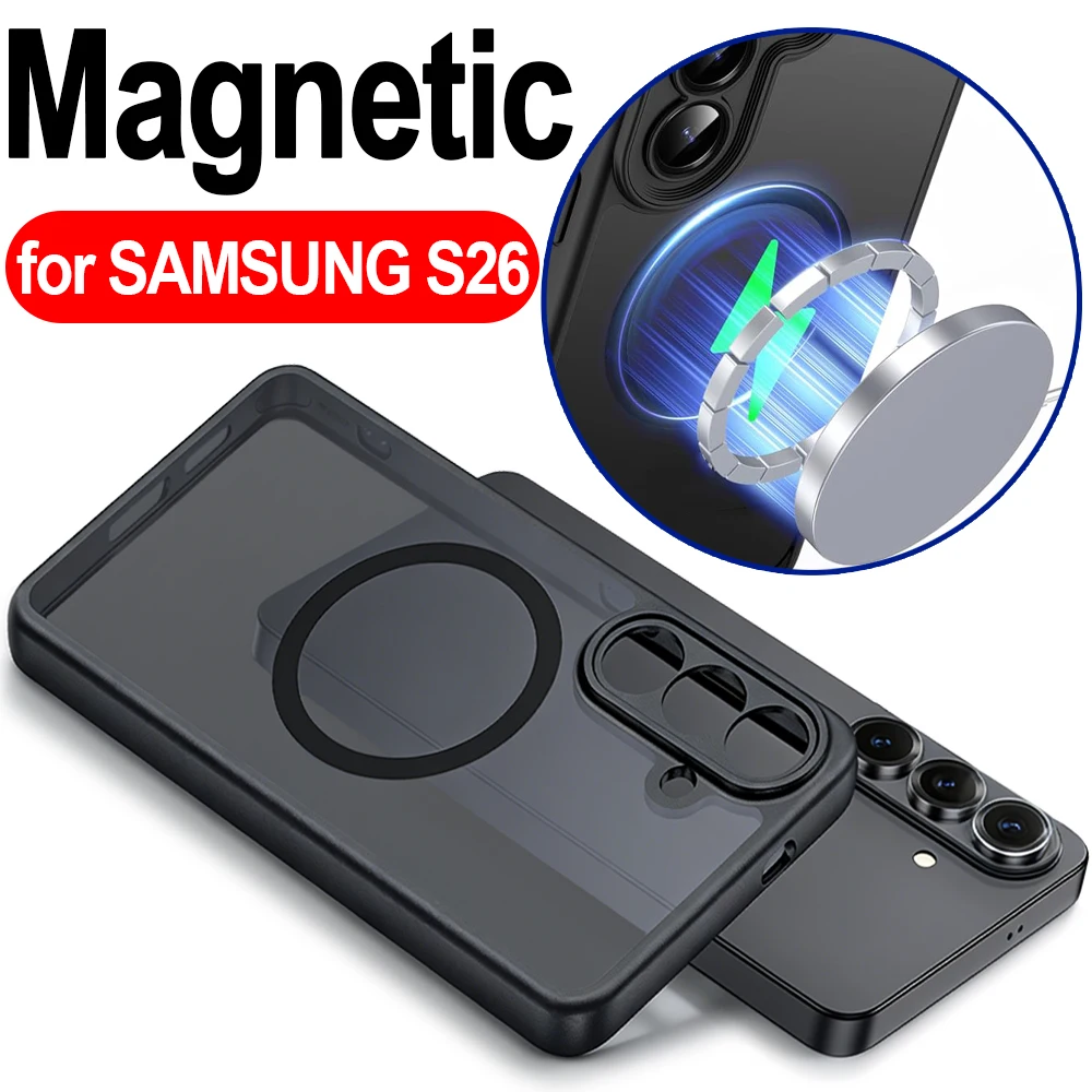 Magnetic Translucent Shockproof Phone Case - Matte Finish