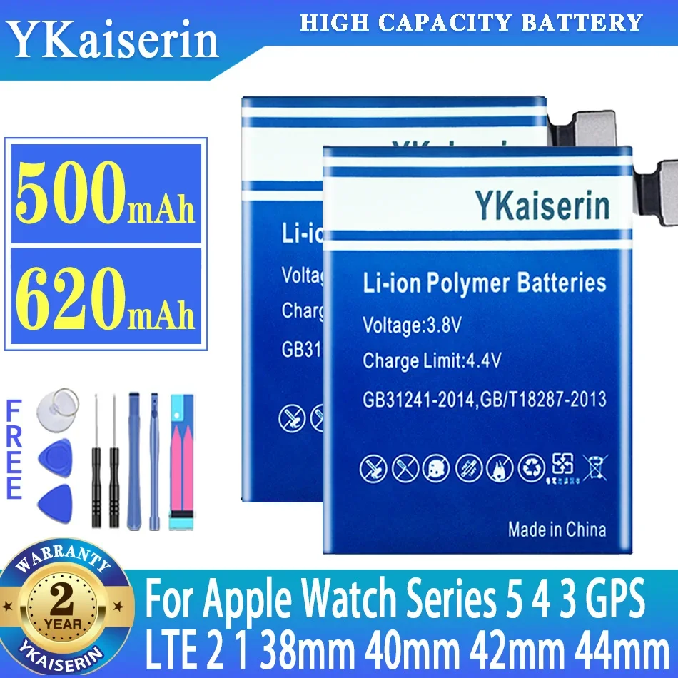 Batteria Ykaiserin Per Apple Watch Iwatch Series 5 4 3 Gps + Lte Series 2 1 38Mm 40Mm 42Mm 44Mm Per Apple Watch S 1/2/3/4/5