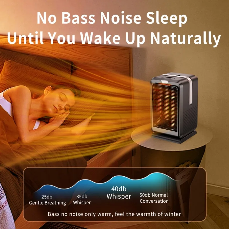 Heater Desktop 1000W Heater Cooling And Heating PTC Speed Belt Remote Control Large Air Outlet Fast Heating Multi Occasion Use
