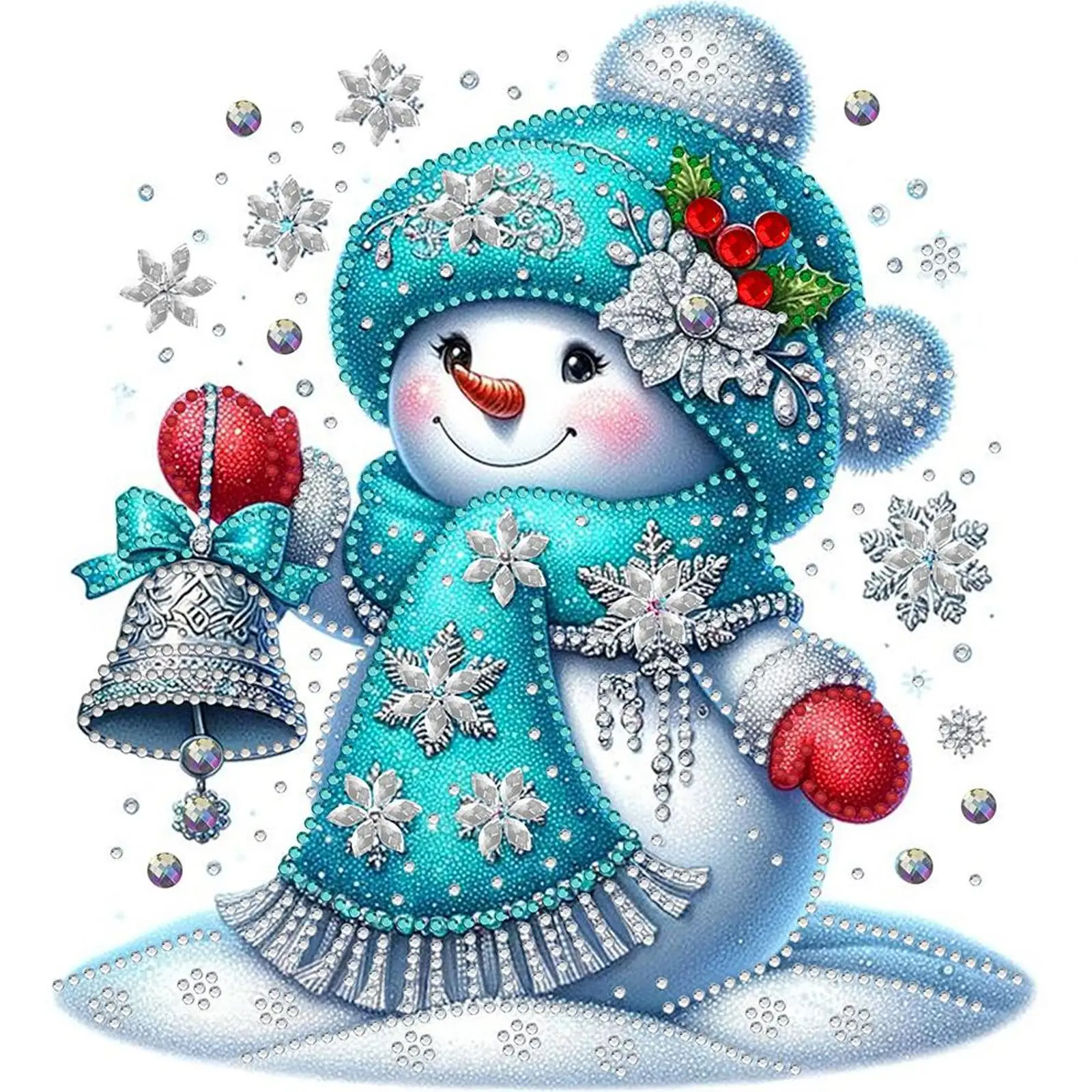 5D DIY Partial Special Shaped Drill Diamond Painting Xmas Snowman Decor