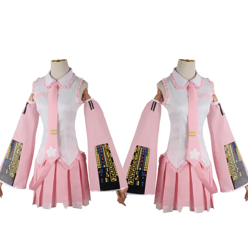 Costume Cosplay Rosa 2026 per Performance, Completo con Parrucca Hatsune Regular C, per Ragazze, Tema Primavera Sakura Ciliegio - immagine 4