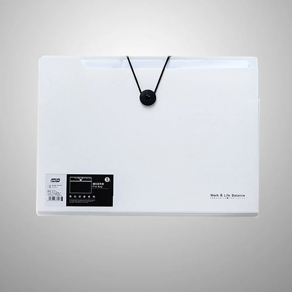 A4 확장형 파일 폴더 다층 플라스틱 문서 정리함 버튼 잠금 장치 사무실 학교 가정용 휴대용