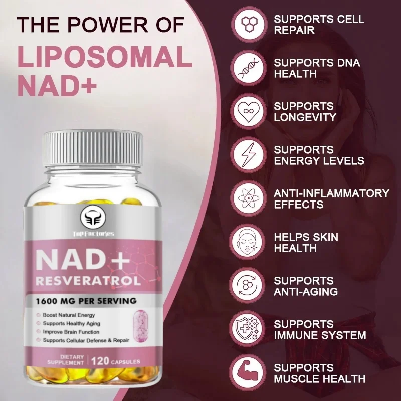 Antiaging Cell Booster NAD+ Booster with Nicotinamide Riboside for Natural Energy & Cellular Regeneration anti aging cell booster
