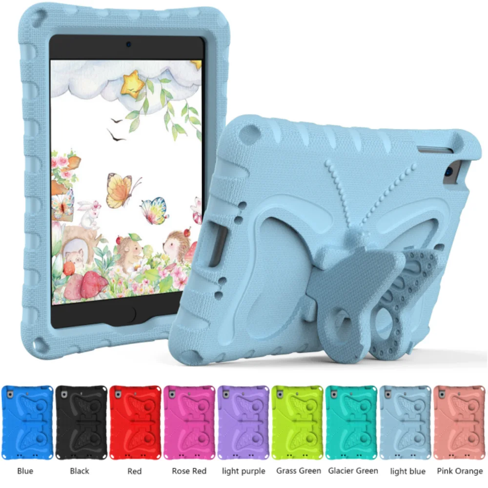 EVA Kids Butterfly 3D Stand Shockproof iPad Case with Cartoon Design