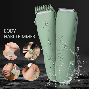 Trimmer per il corpo per uomo Barba Viso, Capelli, Corpo e Tagliacapelli intimo Rasoio per il corpo Groomer Tagliacapelli elettrico maschile in ceramica
