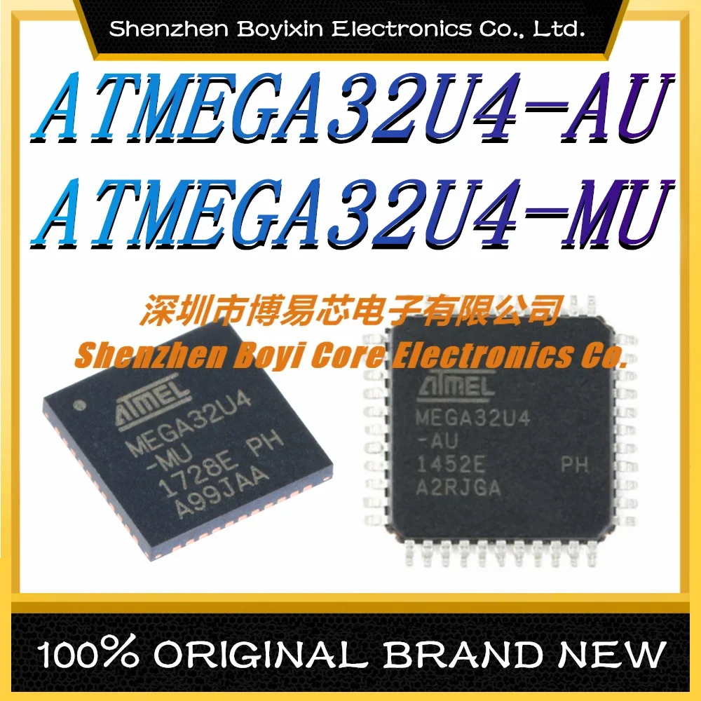 ATMEGA32U4-AU ATMEGA32U4-MU New Original Genuine Single-chip Microcomputer (MCU/MPU/SOC) IC Chip 5pcs new stc15f2k08s2 28i sop28 stc15f2k08s2 single chip microcomputer chip integrated circuit