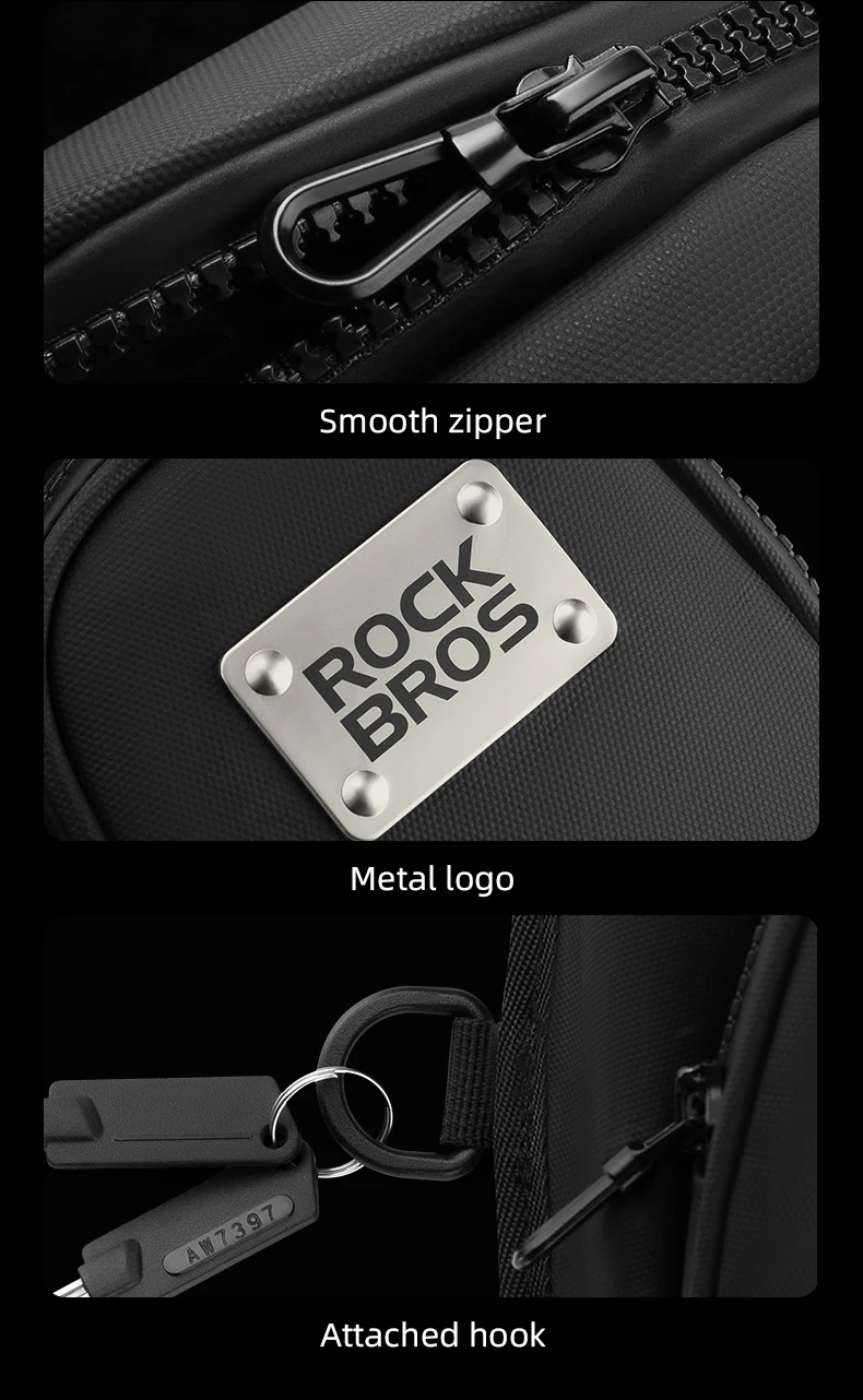 ROCKBROS Motorrad-Beintasche, Hüfttasche, Motorrad-Umhängetasche, Brusttasche für Männer und Frauen, Motorrad-Fahrausrüstung – Detail 14