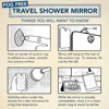 Bathroom Shave Fogless Mirror Travel Acrylic Makeup For Shower Anti-Fog Makeup Wall Hang Fog Free Makeup Mirror Accessories Set 5