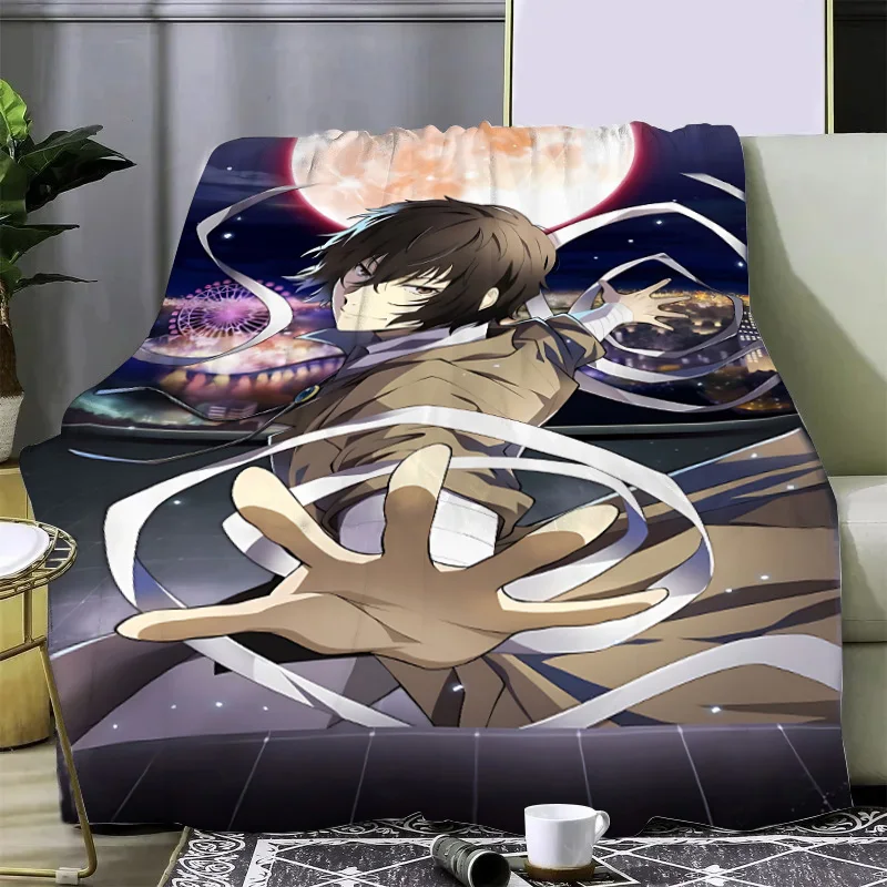 Anime Bungo Stray Dogs Printed Blanket Picnic Blankets Warm Blanket Soft and Comfortable Blanket Home Travel Birthday Gift 3