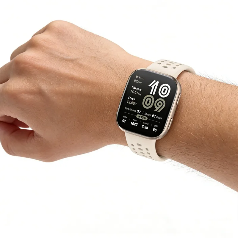 Breathable 22mm Sports Silicone Wristband Strap - Premium Quality Fitness Accessory