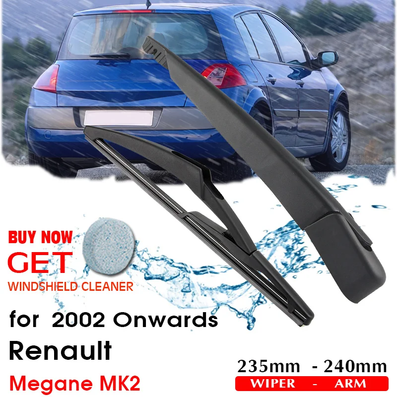 

BROSHOO Car Rear Wiper Blades Back Windscreen Wiper Arm For Renault Megane MK2 (2002 Onwards) 235mm,Windshield Auto Styling
