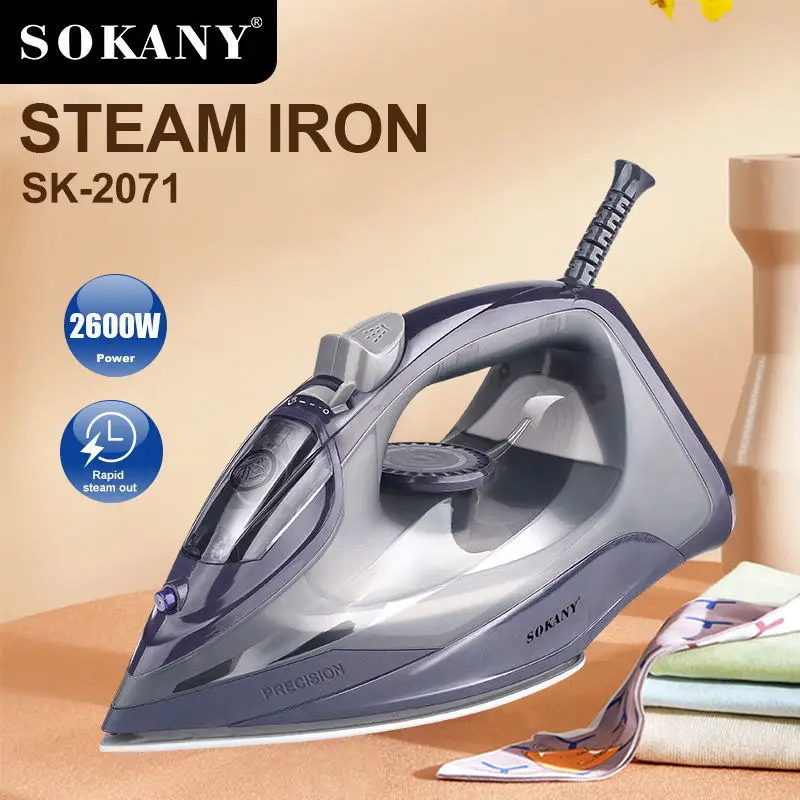 Professional Steam Iron 250ml Water Tank ceramic Soleplate