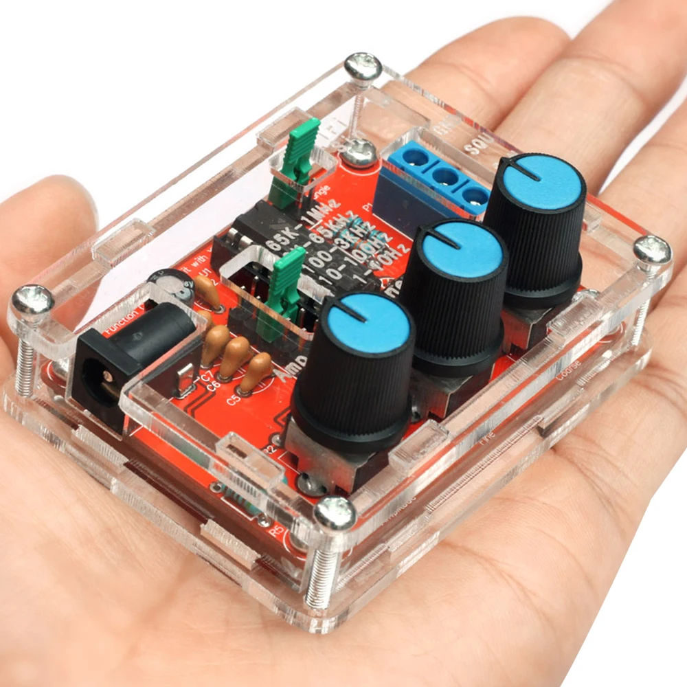 XR2206 High Precision Signal Generator DIY Kit Sine/Triangle/Square Output 1Hz-1MHz Adjustable Frequency Amplitude SignalGen